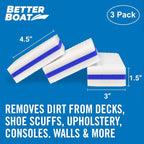 Premium Boat Scuff Erasers, Boating Accessories for Cleaning, Gift for Pontoon, Fishing, Jon Boats, Decks, Vinyl and Hull Cleaner, Gadgets for Men and Women