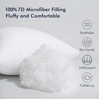 MIULEE Pack of 4 12x20 Inch Outdoor Pillow Inserts Waterproof Decorative Throw Pillow Insert, Rectangle Lumbar Garden Pillow Form for Patio Sofa Couch