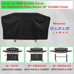 Cover for Blackstone Patio Series 36" Griddle，600D Heavy Duty Waterproof Flat Top Grill Cover for Blackstone 5460 Patio Series 36 Inch Griddle