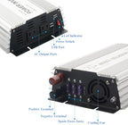 1000W Power Inverter, Dual AC Outlets, DC 12V to 110V AC Car Converter with USB Charging Port for Smartphone, Laptop, Tablet.