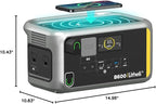 Litheli Portable Power Station 600W, 562Wh Portable Power Generator with 100W USB-C PD Fast-Charging, 110V/600W AC Outlet Solar Generator for Outdoor Camping(Solar Panel Optional), RV
