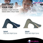 Global Pool Products Splash Inground Swimming Pool Water Slide Deck Mounted Right Curve Turn Grey GPPSSP-Grey-R