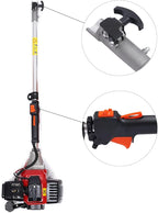 2 Stroke Gas Hedge Trimmer 2.3HP 52CC Air-Cooled Gasoline Brush Cutter Weed Wacker Multi-Function Straight Shaft Gas Grass Trimmer Pole Saw for Weeding, Hedge Trimming, Branch Cutting