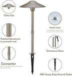 3W LED Landscape Lights Landscape Lighting Low Voltage Outdoor Pathway Lighting Replaceable LED Bulb 3000K Aluminum housing with ABS Ground Stake for Yard Patio Driveway Bronze, Pack of 6