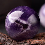 5-6cm/1.96-2.36inch Natural Amethyst Sphere Crystal Ball Hand Polished Decorative Sphere Healing Crystals Ball Healing Stone Crafts Fengshui Home Decoration Collect Gifts (50-60mm, Amethyst)