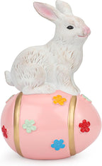 Large Rabbit Figurines Decoration for Home, Hand-Painted Bunny Figurine Statue for Garden, Indoor & Outdoor Decoration, Suitable for Mother Gift, Women Birthday Gift
