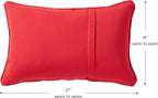 Greendale Home Fashions Sunbrella 21" x 14" Rectangle Outdoor Throw Pillow with Removable Cover (Set of 2), Canvas Jockey Red 2 Count