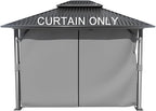 BPS 12' x 16' Gazebo Curtain Privacy 4-Panel Sidewall Outdoor Replacement Shade (Only Curtain)