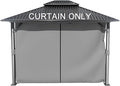 BPS 12' x 12' Gazebo Curtain Privacy 4-Panel Sidewall Outdoor Replacement Shade (Only Curtain)