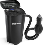 BESTEK 200W Power Inverter, 12V DC to 110V AC Car Plug Adapter Outlet Converter with [30W USB-C]/USB-Fast Charger(18W) / Dual AC Outlets/car Charger for Laptop