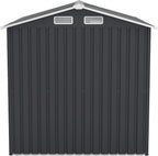 6x8 FT Sheds & Outdoor Storage,Steel Storage Shed with Lockable Doors and Window,Waterproof Garden Shed w/Roof Slope Design & Weather Versatility,Tool House for Storing Bicycles,Dark Gray