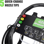 Gas Pressure Washer, 4200 PSI and 4.0 Max GPM Commercial Gas Power Washer, Spray Gun and Wand, 5 Nozzle Set, for Cars/Fences/Driveways/Homes/Patios/Furniture