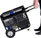 DuroMax Gas Powered Portable 12000 Watt-Electric Start-Home Back Up & RV Ready, 50 State Approved Generator, Blue, Black