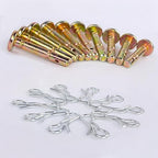 10 Sets 738-04124 Shear Pins and 714-04040 Cotter Pins for Snowblower Replacement Shear Pin Kits Compatible with MTD Craftsman Cub Cadet Troy Bilt Snowblowers.