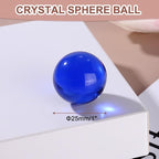 uxcell 25mm/1" Crystal Sphere Ball Glass Solid Decorative Sphere Crystal Ball Prop Ornament for Feng Shui Divination Fortune Telling Tabletop Fountain Decoration, Dark Blue