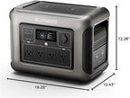 ALLPOWERS R1500 LITE with UPS <15ms & 4x1600W AC Outlets 1600W/1056Wh LiFePO4 Station with 650W MPPT for Home, RV, Camping (R1500 LITE)