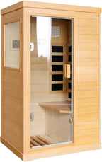 Far Infrared Sauna Home Sauna Indoor Sauna for One Person, Mini Dry Sauna with Low EMF 800W/110V Saunas Room,Inteligency Control Panel,Time and Temp Pre-Set,Canadian Hemlock Wood