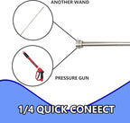 Hourleey Pressure Washer Extension Wand, 120 Inch (10ft) Stainless Steel with 1/4" Quick Connect Power Washer Lance, 2 Pack 60" Each Wand