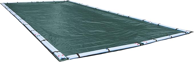 Robelle 25 x 45 ft Commercial Teal Winter Pool Cover for Inground Pools, 5 ft Overlap (30 x 50 ft Cover Size), Solid 12 x 12 Scrim, 3.7 oz/yd2, 18-Year Warranty, Style: 392545RA