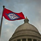 FLAGWIN Arkansas Flag 3x5 FT - 3 Ply Double Sided Polyester Arkansas State Flag with Brass Grommets - Vivid Color and Fade Proof State of Arkansas Flags 3x5 Outdoor