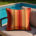 RSH DECOR: Sunbrella Lumbar & Square Pillows Set of 4 | 20" x 12" & 17" x 17" | Water and Fade-Resistant Performance Fabric | Outdoor Throw Pillows for Patio Furniture | Astoria Sunset