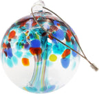 Dale Tiffany Hand Blown Glass, 6" Diameter Devotion, Tree of Life Collection, Witch Globe Hanging Garden Indoor/Outdoor Decorative Ornament Gazing Ball