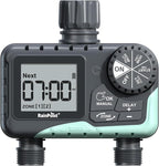 RAINPOINT Water Timer for Garden Hose - 2 Zone Sprinkler Timer with Rain Delay/Manual Watering/Automatic Irrigation for Yard Lawn