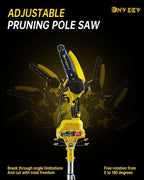 Cordless Pole Saw Electric Tree Trimmer, 2-in-1 Polesaw & Mini Chainsaw with Extension, Includes 2x21V Batteries & Complete Kit for Pruning & Limbing (DHS4088)