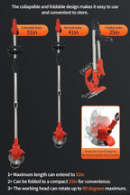 Cordless Weed Wacker, Electric Weed Eater, Grass Trimmer Cordless, 2 Batteries, Weed Erimmer,GCJ-Hong