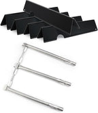 7636 Flavorizer Bars and 69787 Grill Burner for Weber Spirit I & II E-310 E-320 E-330 S-310 S-320 S330 (Front-Mounted Control), 15.3" Heat Plates & 18" Grill Burner Tube, Porcelain Steel