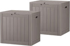 31 Gallon Outdoor Storage Box, Waterproof Resin Deck Box with Lockable Lid – Storage Cabinet for Patio Furniture, Pool Supplies, Garden Tools – Indoor & Outdoor Use(2Box/Set)