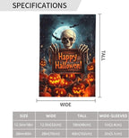 Halloween Skull Garden Flag Vertical Double Sided Outdoor Yard Flags 12.5x18 Inch Burlap Banners for House Lawn