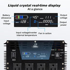 3000W Pure Sine Wave Power Inverter 12V DC to 110V AC Converter Peak Power 6000W Car Inverter with 4 AC Outlets, 1 USB Port, Cables Included & Remote Controller for RV Truck Off-Grid Solar