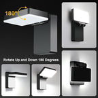 60W LED Flood Light Outdoor Wall Pack 5000K 360° Rotatable Head IP65 Waterproof 6000LM 85V-277V Commercial Flood Security Wall Mount Porch Lights for Indoor,Garage,Yard,Barn,Bedroom