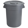 PRO&Family Trash can with Lid (Gray, 32 Gallon)
