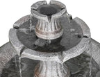 Marble Finish Concrete Outdoor Water Fountains 2-Tier Decor Dark Castle Designed 41.7" H Waterfall Fountains for Yard, Garden, Deck, Patio, Backyard, Porch, Lawn