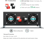 WZRELB Pure Sine Wave 2500W 12VDC 120VAC Power Inverter,Car Inverter，Remote Control