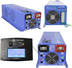 AIMS Power 4000 Watt / 12000 Watt Peak Pure Sine Inverter Charger 12 Volt DC to 120 Volt AC with LCD Remote