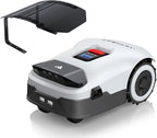 Robot Lawn Mower with Garage - NO Wire Robotic Lawnmower 0.22 Acre, Full Band RTK+4-Eye Vision, Automatic Mapping, 20 Multi-Zone Management, Accurate Obstacle Avoidance, APP Control