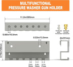 GASHER Pressure Washer Gun Holder, Wall Mount Foam Cannon Holder for Pressure Washer Gun, Fit 1/4 Inch Quick Connector
