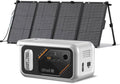 Litheli 218 Series 216Wh Portable Solar Generator with 100W Solar Panel, 0-95% Fast Charge in 50 Min, 200W AC Power Station for Home Backup, Camping, RV & Emergency