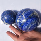 6-7CM/2.36-2.76inch Natural Crystal Ball Lapis Lazuli Polished Divination Ball Decorative Sphere Reiki Healing Crystals Ball Healing Stone Crafts(Lapis Lazuli, 60-70mm)