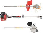Gas Weed Eater, 26CC 2-Stroke Engine Weed Trimmer Brush Cutter Lawn Edge 8500RPM Air-Cooled Multi Functional Gas Powered String Trimmer for Agriculture Forestry & Landscaping