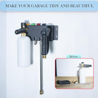 Pressure Washer Gun Holder-Foam Cannon Holder-for Foam Cannon,Pressure Washer Nozzle Tip and Pressure Wand Extension Storage Rack(fit 1/4" Quick Connector)