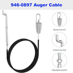 946-0897 Snowblower Drive Cable for Craftsman Cub-Cadet Yard-Machine MTD Troy-Bilt Ryobi Snow Blowers/Snow Thrower Replace 746-0897 746-0897A 946-0897A 677-0424 Auger Control Cable