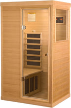 Infrared Sauna 1 Person, Far Infrared Saunas for Home, Low EMF Indoor Sauna, Home Sauna, 1050W, Canadian Hemlock, Smart Display, Bluetooth, Reading Lamp