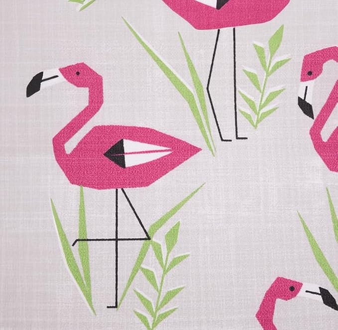 RSH DECOR: Square Throw Pillows Set of 2 | 17” x 17” | All-Weather Spun Fabric | Water and Fade-Resistant | Outdoor Accent Pillows for Patio Furniture | Groove Pink Flamingo