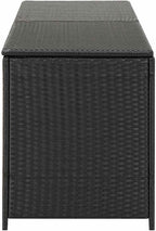 vidaXL Patio Storage Chest, Deck Box with Lid, Patio Cabinet, Storage Chest for Outdoor Cushions Throw Pillows Garden Tools Pool Supplies, Black