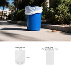 30 Ggallon Trash Bags, Pack of 10 Large Trash Bags Garbage Bag, 76x93.8cm,33.5g/pc, Unscented, White