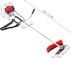 38.3CC Weed Wacker Gas Powered, 4-Cycle Brush Cutter and Gas String Trimmer with 5.24ft Long Rod, 1.3-1.4HP Lawn Edger Grass Trimmer Tools Included Auxiliary Handle & Shoulder Strap for Lawn Care